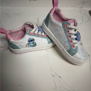 Toddler girl Stitch Themed Sneakers - Pink and Blue